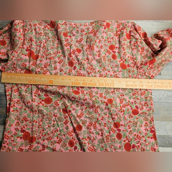 Roller Rabbit Medium Women's Tunic Top Floral Pink - Picture 11 of 12